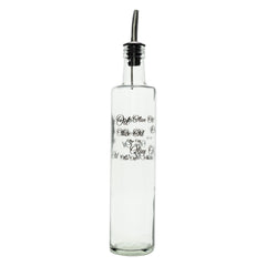 CONSOL ROUND PRINTED OLIVE OIL & VINEGAR BOTTLES WITH POURERS EA, 500ML