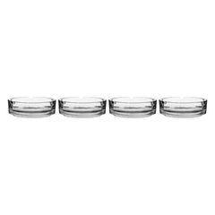 REGENT ASHTRAY CLUB ROUND GLASS STACKABLE 4PK, 100MM DIA