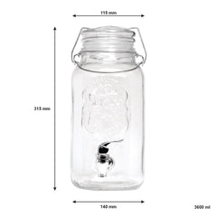 CONSOL SORRENTO CLIP-TOP BEVERAGE DISPENSER, 3.6L