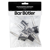 BAR BUTLER FREE FLOW POURERS ST STEEL 6PK