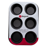 REGENT BAKEWARE MUFFIN PAN 6 CUP, 265X185MM