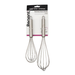 REGENT BAKEWARE WHISKS STAINLESS STEEL 2PCS SET