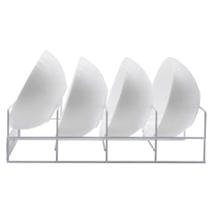 REGENT 4 SLOT BOWL STORAGE RACK POWDER COATED WHITE, 380X150MM