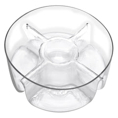 CONSOL GENOA GLASS SERVING BOWL WITH 5 SECTIONS, 250MM DIA