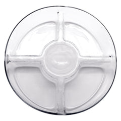 CONSOL GENOA GLASS SERVING BOWL WITH 5 SECTIONS, 250MM DIA