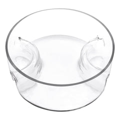 CONSOL GENOA GLASS SERVING BOWL WITH 3 SECTIONS, 250MM DIA