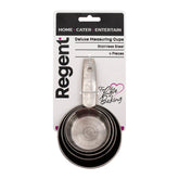 REGENT BAKEWARE DELUXE MEASURING CUP ST STEEL 4PC SET, 60/80/125/250ML