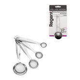REGENT BAKEWARE DELUXE MEASURING SPOONS ST STEEL 4PK SET, 1/4TSP-1TBSP