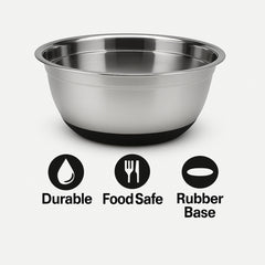 REGENT BAKEWARE MIXING BOWL CLASSIC WITH BLACK RUBBER BASE, 2.5L