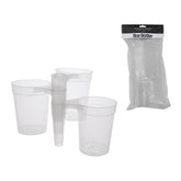 BAR BUTLER STACKING BEER MUG PLASTIC 500ML 6PK, 94MM DIA