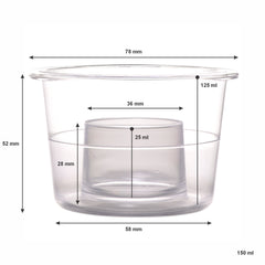 BAR BUTLER JAGER BOMB PLASTIC SHOT GLASSES 25ML/145ML, 6 PACK