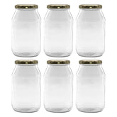 CONSOL CATERING JAR WITH GOLD LID 6PK, 750ML