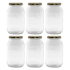 CONSOL CATERING JAR WITH GOLD LID 6PK, 750ML
