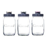 CONSOL PRESERVE JAR WITH ASSORTED COLOURED FLIP TOP LIDS, 1 L