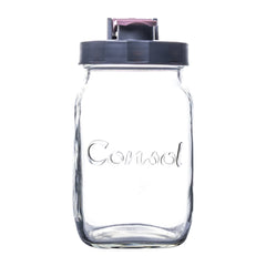 CONSOL PRESERVE JAR WITH ASSORTED COLOURED FLIP TOP LIDS, 1 L