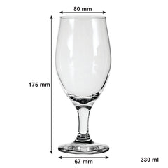 NADIR WINDSOR STEMMED BEER GLASS, 330ML
