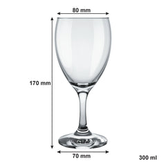 NADIR WINDSOR STEMMED RED WINE GLASS, 300ML