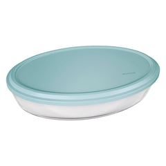 MARINEX OVAL ROASTERS WITH COLOURED PLASTIC LIDS, 3.2L