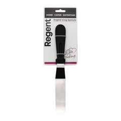 REGENT BAKEWARE ICING SPATULA ANGLED WITH PP PLASTIC BLACK HANDLE, 275MM