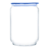LUMINARC FLAT LID JAR BLUE, 1LT