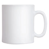 LUMINARC EVOLUTION PEPS WHITE OPAL GLASS CAN SHAPE MUG, 320ML
