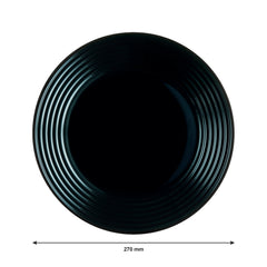 LUMINARC HARENA BLACK OPAL TEMPERED DINNER PLATE, 270MM DIA