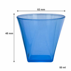 BAR BUTLER COLOURED SHOT GLASSES PLASTIC 6PK, 50ML - 52MM DIA