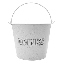 BAR BUTLER ICE BUCKET WITH HANDLE WHITE MOTTLED BLACK, 5L