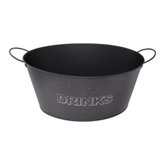 BAR BUTLER OVAL WINE TUB WITH HANDLES GREY MOTTLED WHITE, 13L