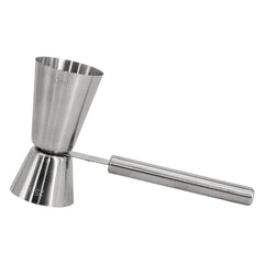 BAR BUTLER DOUBLE TOT MEASURE WITH HANDLE ST STEEL, 25ML/50ML
