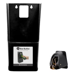 BAR BUTLER WALL MOUNT BOTTLE OPENER WITH CAP CATCHER BLACK