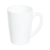 CONSOL WHITE OPAL GLASS BULLET SHAPE MUG, 320ML