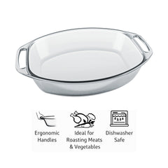 MARINEX SELETTA LARGE OVAL ROASTER WITH HANDLES, 4.2L