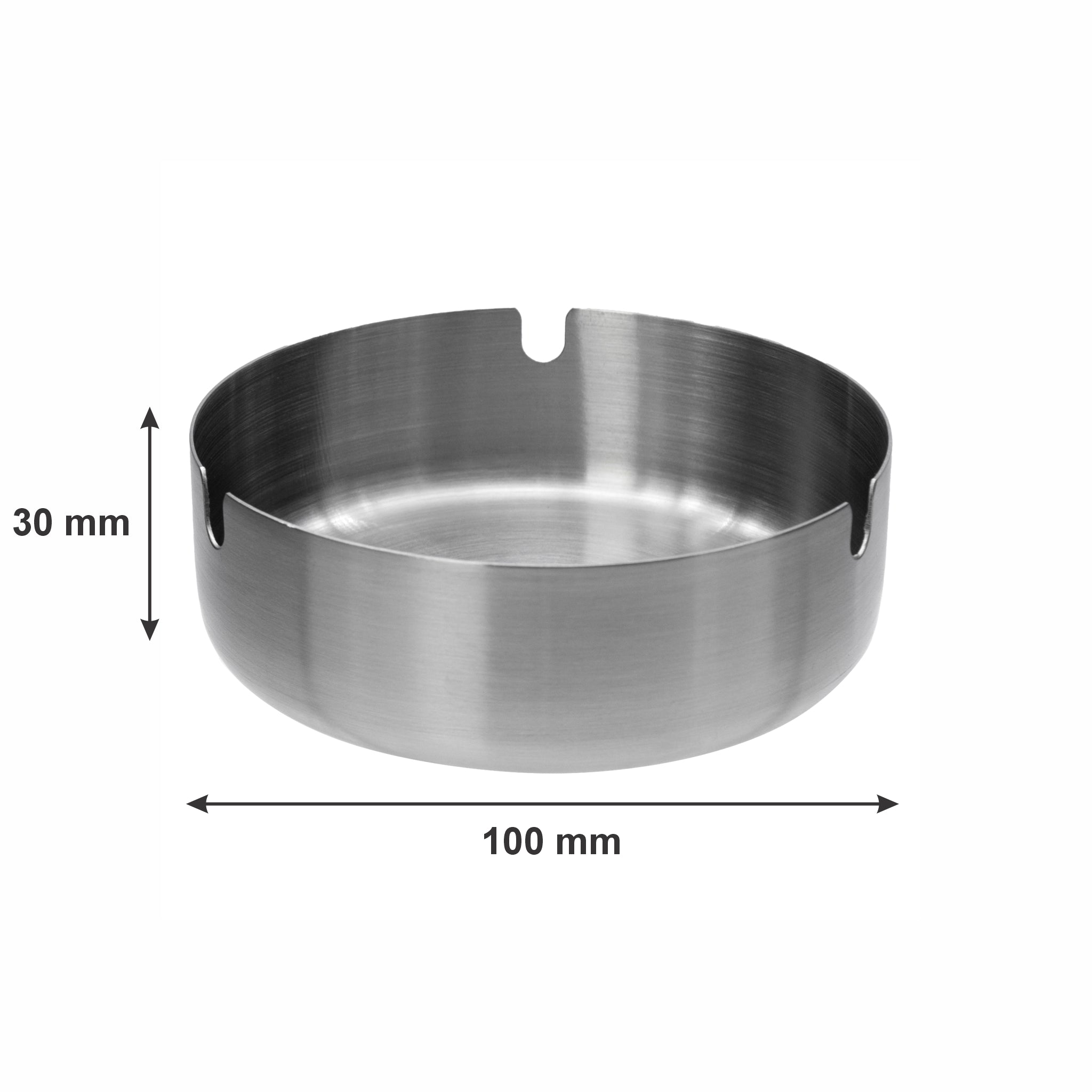 REGENT ASHTRAY ROUND STAINLESS STEEL, 100MM DIA