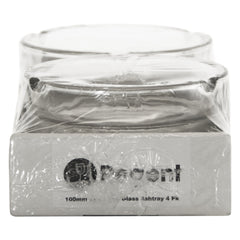 REGENT ASHTRAY CLUB ROUND GLASS STACKABLE 4PK, 100MM DIA