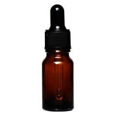REGENT AMBER GLASS BOTTLES WITH BLACK PLASTIC DROPPER LIDS 4PK, 10ML