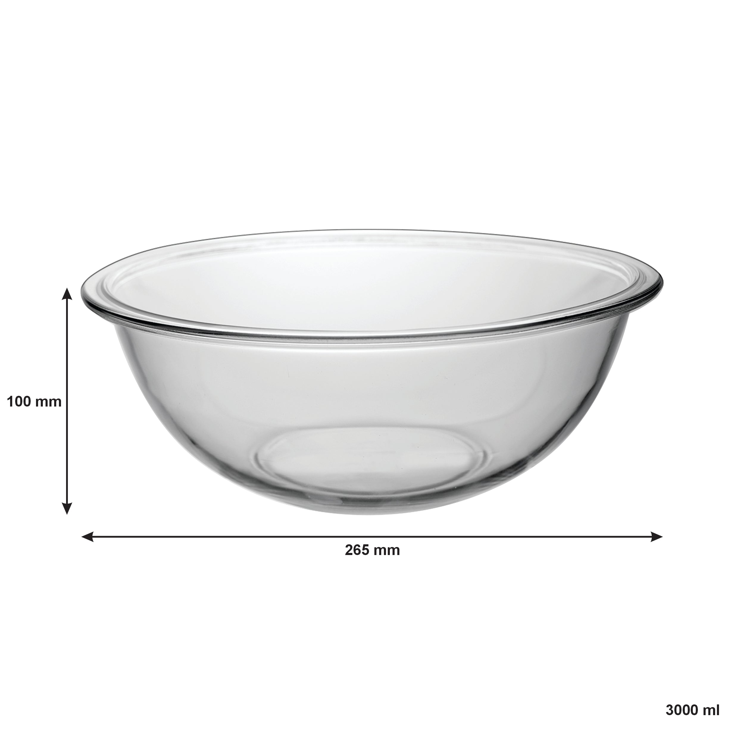 MARINEX GLASS MIXING BOWL, 3L