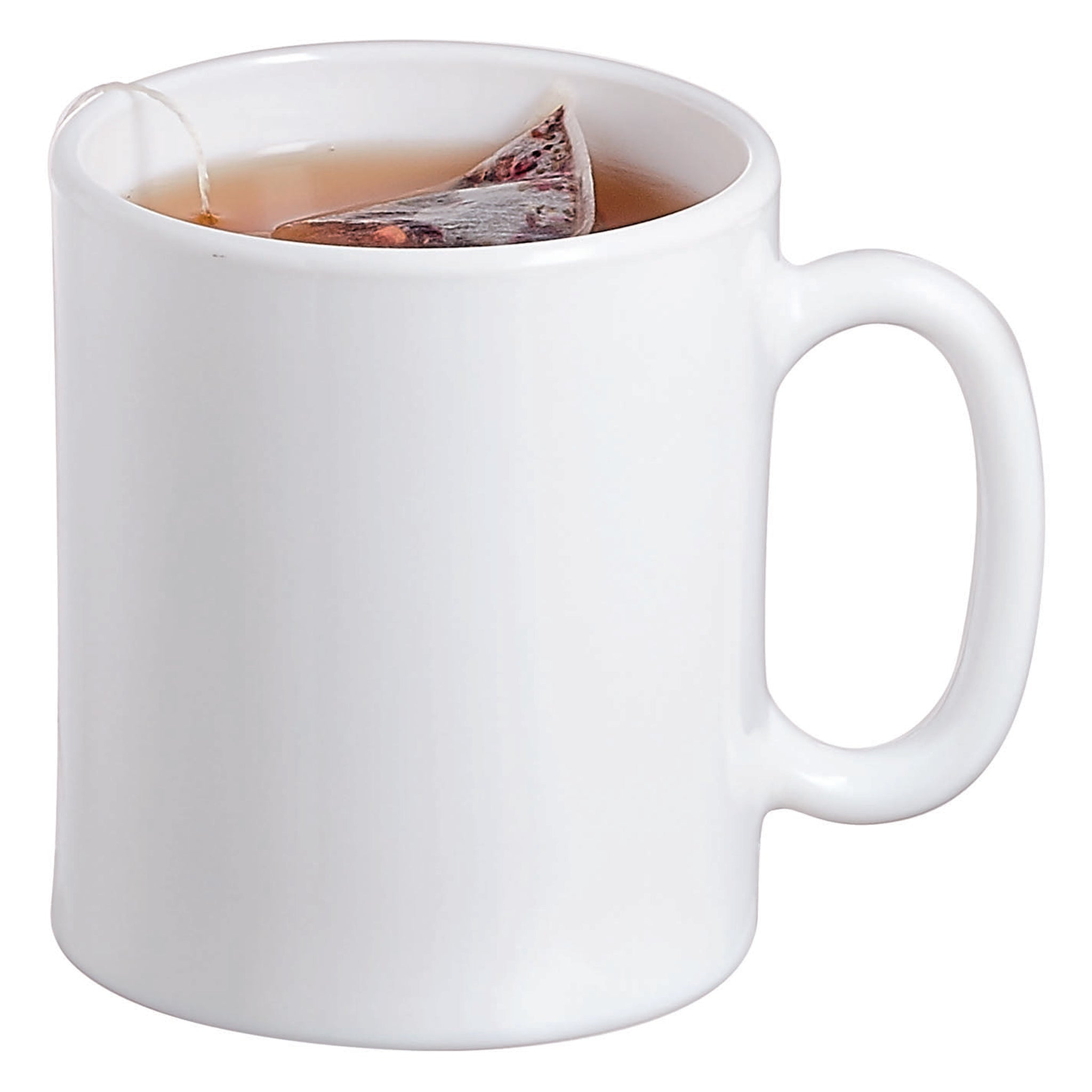 LUMINARC WHITE OPAL GLASS CAN SHAPE COFFEE MUGS 4PK, 320ML
