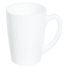 LUMINARC WHITE OPAL GLASS BULLET SHAPE COFFEE MUGS 4PK, 320ML