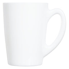 LUMINARC WHITE OPAL GLASS BULLET SHAPE COFFEE MUGS 4PK, 320ML