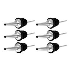 BAR BUTLER FREE FLOW POURERS ST STEEL 6PK