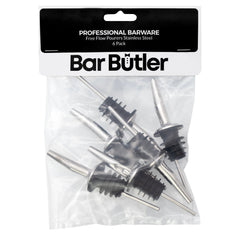 BAR BUTLER FREE FLOW POURERS ST STEEL 6PK