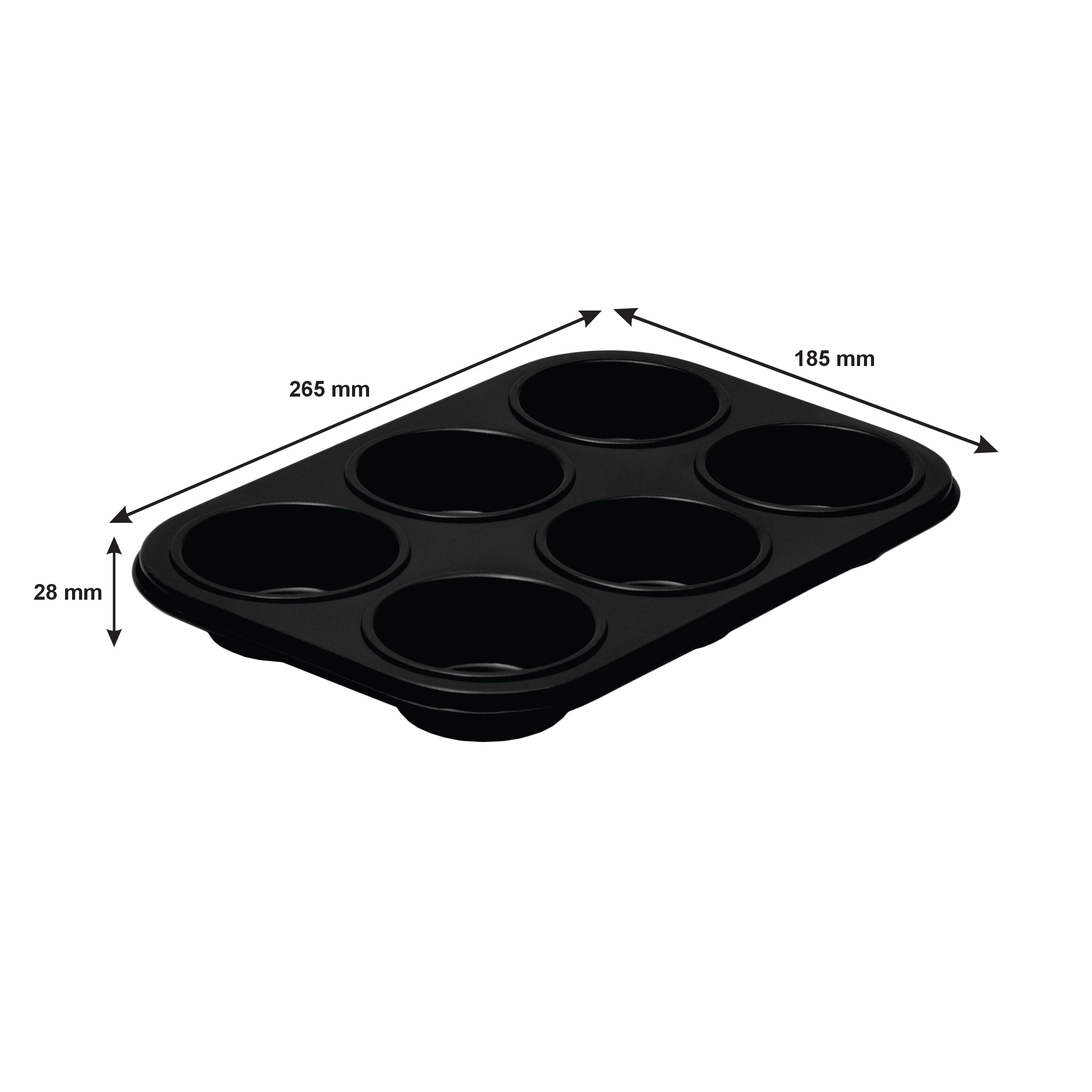 REGENT BAKEWARE MUFFIN PAN 6 CUP, 265X185MM