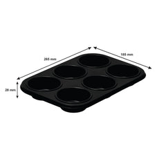 REGENT BAKEWARE MUFFIN PAN 6 CUP, 265X185MM