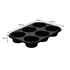 REGENT BAKEWARE JUMBO MUFFIN PAN 6 CUP, 320X215MM
