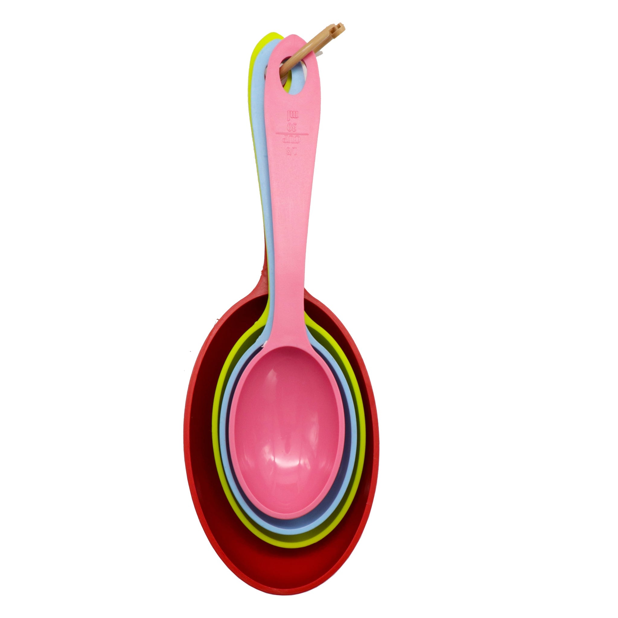 REGENT BAKEWARE OVAL MEASURING CUP PLASTIC COLOURS 4PK SET