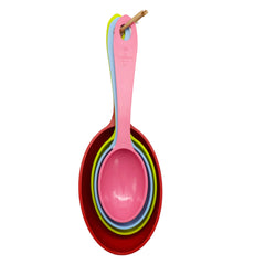 REGENT BAKEWARE OVAL MEASURING CUP PLASTIC COLOURS 4PK SET
