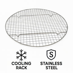 REGENT BAKEWARE ROUND COOLING RACK BLACK, 280MM DIAX15MM