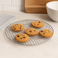 REGENT BAKEWARE ROUND COOLING RACK BLACK, 280MM DIAX15MM