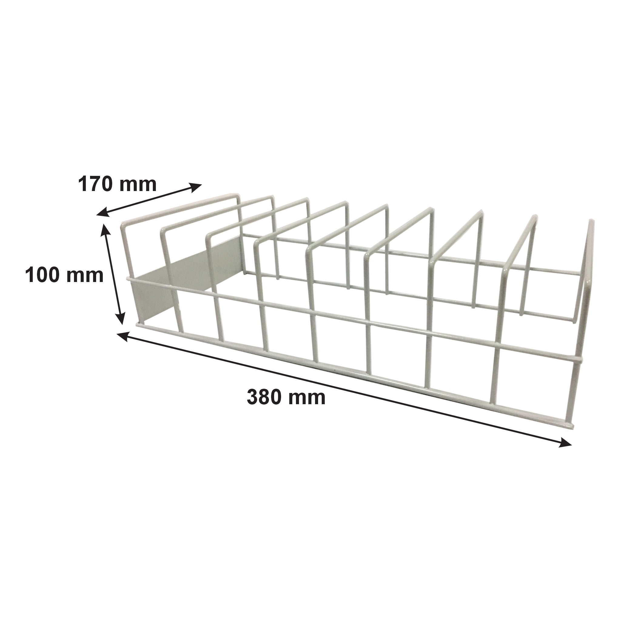 REGENT 8 SLOT PLATE/BOWL STORAGE RACK POWDER COATED WHITE, 380X150MM